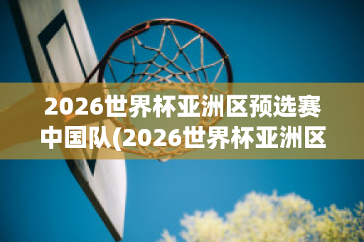 2026世界杯亚洲区预选赛中国队(2026世界杯亚洲区预选赛中国队积分)